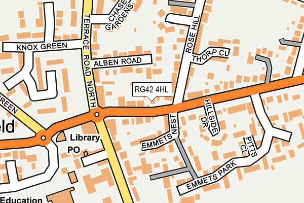 RG42 4HL map - OS OpenMap – Local (Ordnance Survey)