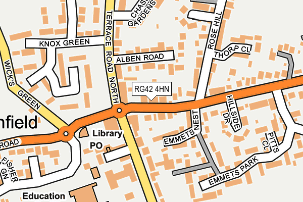 RG42 4HN map - OS OpenMap – Local (Ordnance Survey)