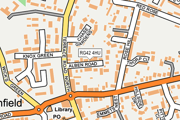 RG42 4HU map - OS OpenMap – Local (Ordnance Survey)