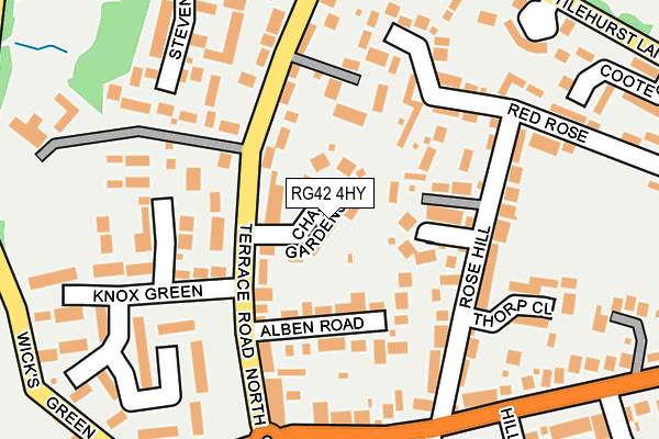 RG42 4HY map - OS OpenMap – Local (Ordnance Survey)