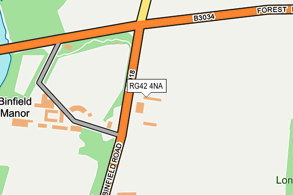 RG42 4NA map - OS OpenMap – Local (Ordnance Survey)