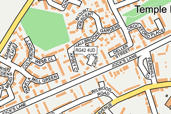 RG42 4UD map - OS OpenMap – Local (Ordnance Survey)