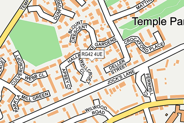 RG42 4UE map - OS OpenMap – Local (Ordnance Survey)