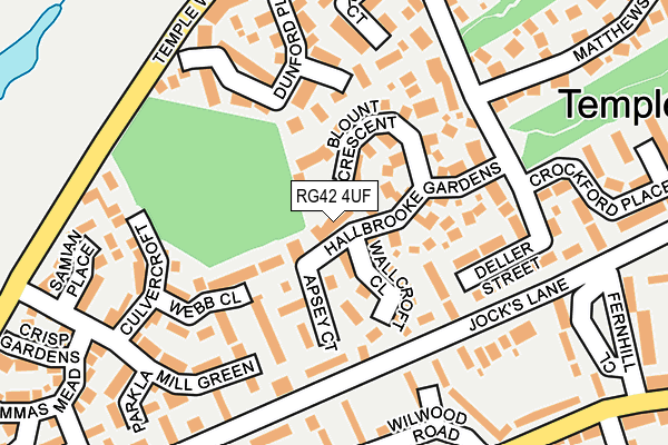 RG42 4UF map - OS OpenMap – Local (Ordnance Survey)