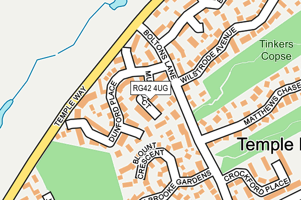 RG42 4UG map - OS OpenMap – Local (Ordnance Survey)