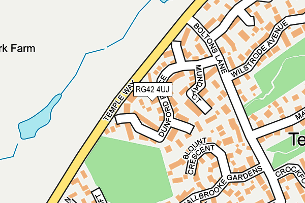 RG42 4UJ map - OS OpenMap – Local (Ordnance Survey)