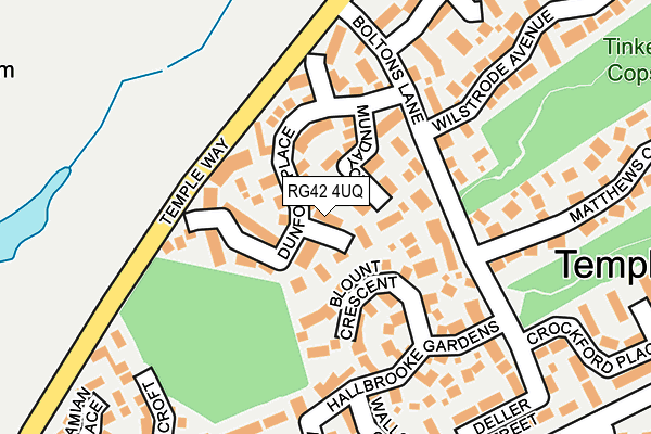 RG42 4UQ map - OS OpenMap – Local (Ordnance Survey)