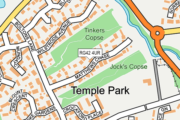 RG42 4UR map - OS OpenMap – Local (Ordnance Survey)