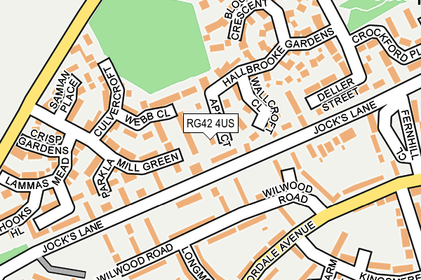 RG42 4US map - OS OpenMap – Local (Ordnance Survey)