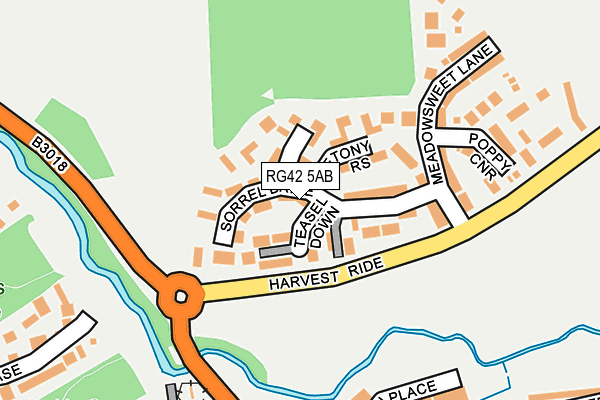RG42 5AB map - OS OpenMap – Local (Ordnance Survey)