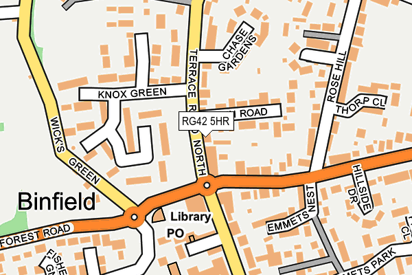 RG42 5HR map - OS OpenMap – Local (Ordnance Survey)