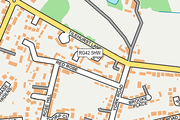 RG42 5HW map - OS OpenMap – Local (Ordnance Survey)