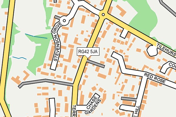 RG42 5JA map - OS OpenMap – Local (Ordnance Survey)