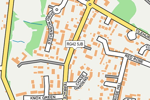 RG42 5JB map - OS OpenMap – Local (Ordnance Survey)