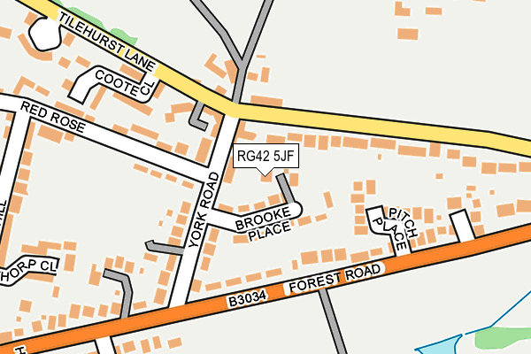RG42 5JF map - OS OpenMap – Local (Ordnance Survey)