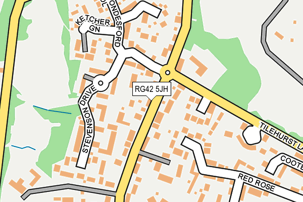 RG42 5JH map - OS OpenMap – Local (Ordnance Survey)