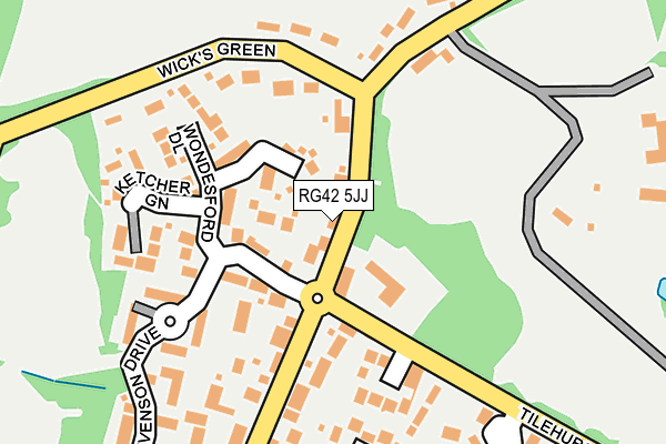 RG42 5JJ map - OS OpenMap – Local (Ordnance Survey)