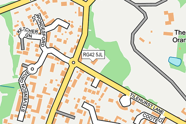 RG42 5JL map - OS OpenMap – Local (Ordnance Survey)