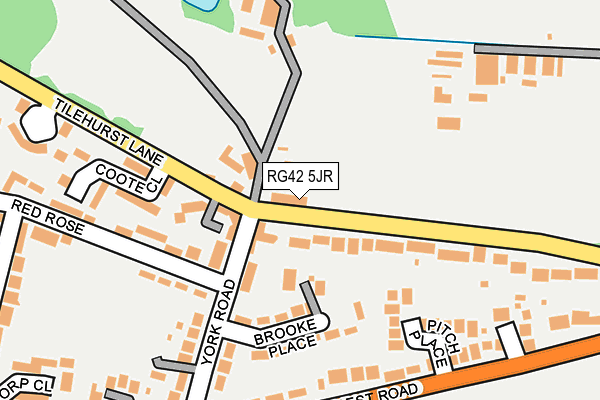 RG42 5JR map - OS OpenMap – Local (Ordnance Survey)