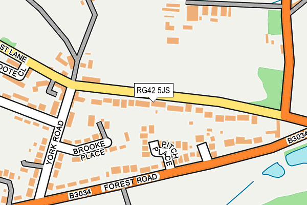 RG42 5JS map - OS OpenMap – Local (Ordnance Survey)