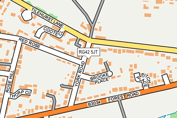 RG42 5JT map - OS OpenMap – Local (Ordnance Survey)