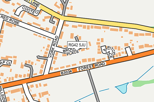 RG42 5JU map - OS OpenMap – Local (Ordnance Survey)