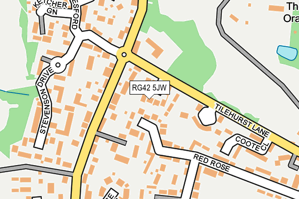 RG42 5JW map - OS OpenMap – Local (Ordnance Survey)