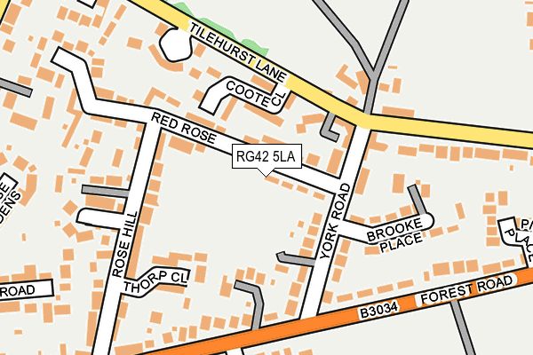 RG42 5LA map - OS OpenMap – Local (Ordnance Survey)