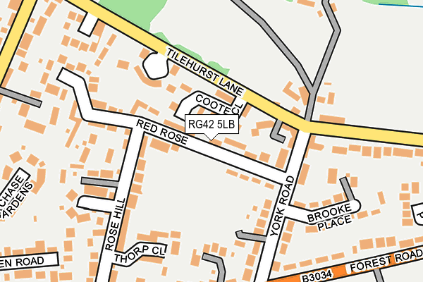 RG42 5LB map - OS OpenMap – Local (Ordnance Survey)