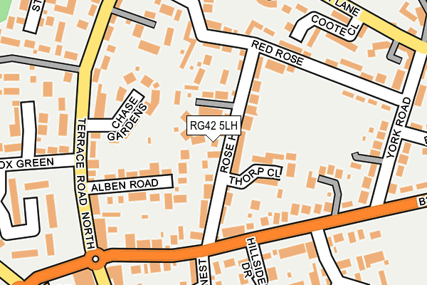RG42 5LH map - OS OpenMap – Local (Ordnance Survey)