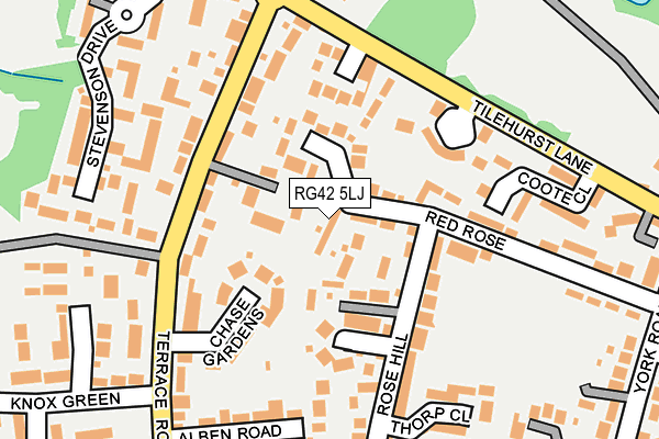 RG42 5LJ map - OS OpenMap – Local (Ordnance Survey)