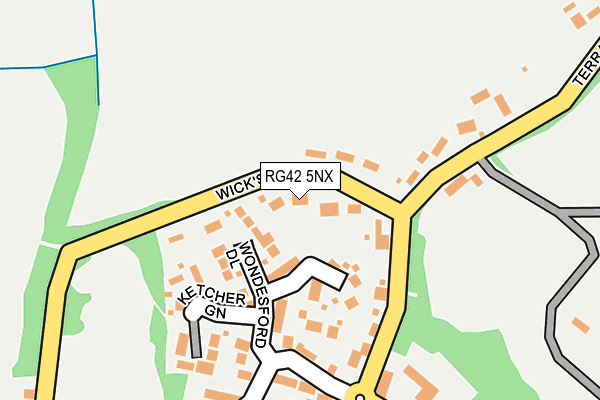 RG42 5NX map - OS OpenMap – Local (Ordnance Survey)