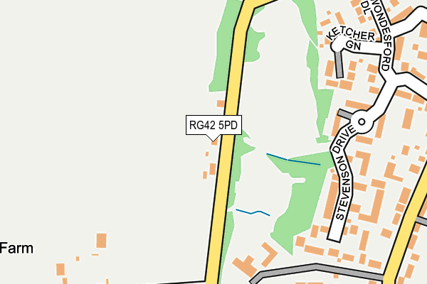 RG42 5PD map - OS OpenMap – Local (Ordnance Survey)