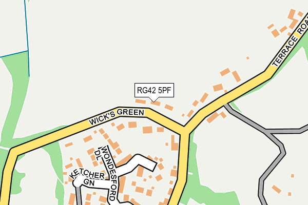 RG42 5PF map - OS OpenMap – Local (Ordnance Survey)