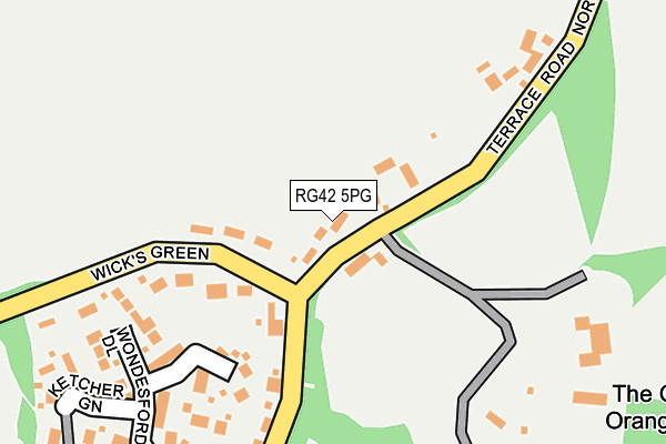 RG42 5PG map - OS OpenMap – Local (Ordnance Survey)