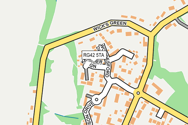 RG42 5TA map - OS OpenMap – Local (Ordnance Survey)