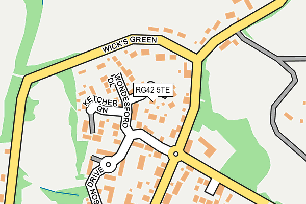 RG42 5TE map - OS OpenMap – Local (Ordnance Survey)