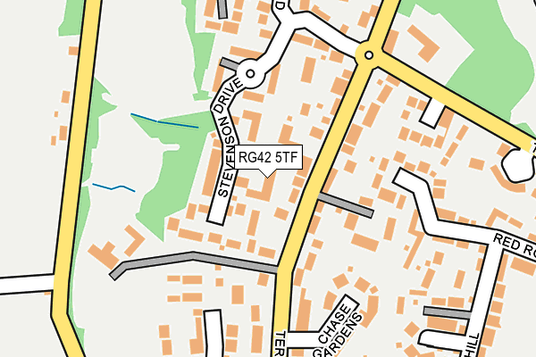 RG42 5TF map - OS OpenMap – Local (Ordnance Survey)