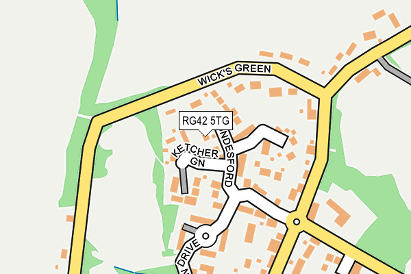 RG42 5TG map - OS OpenMap – Local (Ordnance Survey)