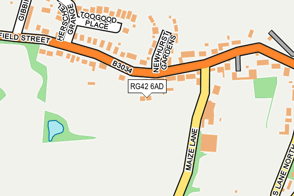 RG42 6AD map - OS OpenMap – Local (Ordnance Survey)