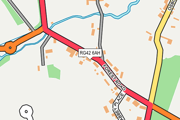 RG42 6AH map - OS OpenMap – Local (Ordnance Survey)