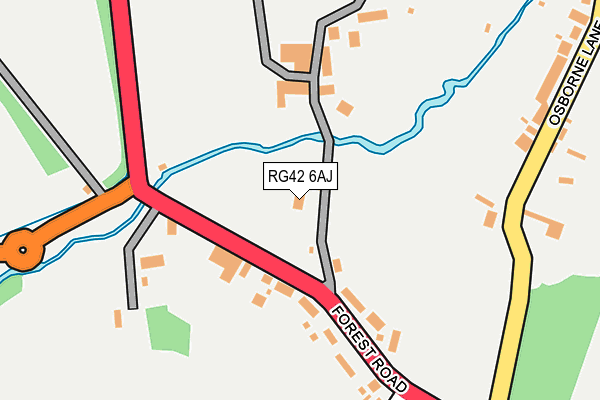 RG42 6AJ map - OS OpenMap – Local (Ordnance Survey)