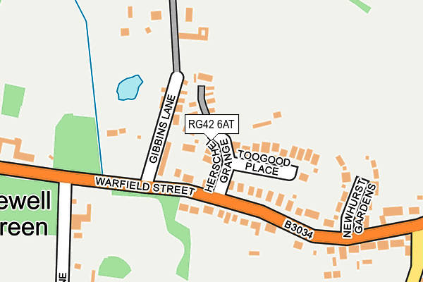 RG42 6AT map - OS OpenMap – Local (Ordnance Survey)