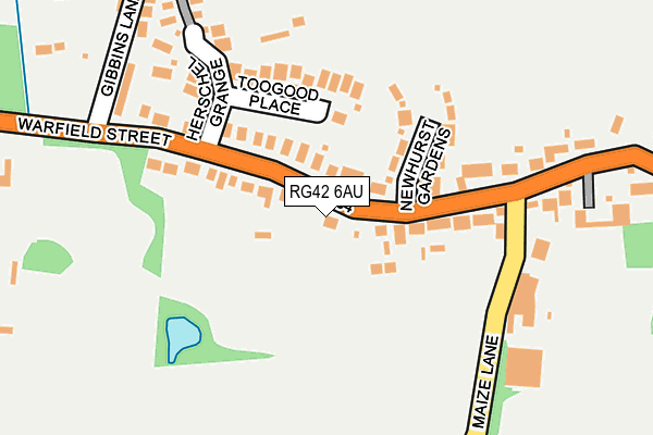 RG42 6AU map - OS OpenMap – Local (Ordnance Survey)