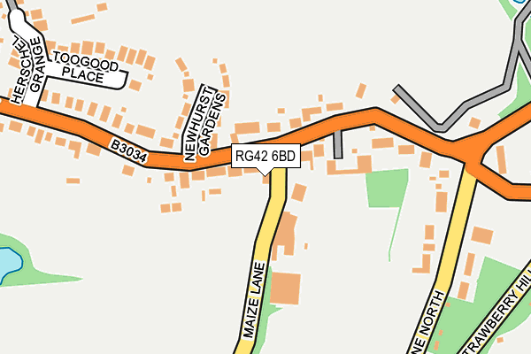RG42 6BD map - OS OpenMap – Local (Ordnance Survey)