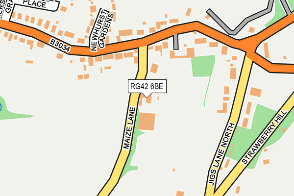 RG42 6BE map - OS OpenMap – Local (Ordnance Survey)