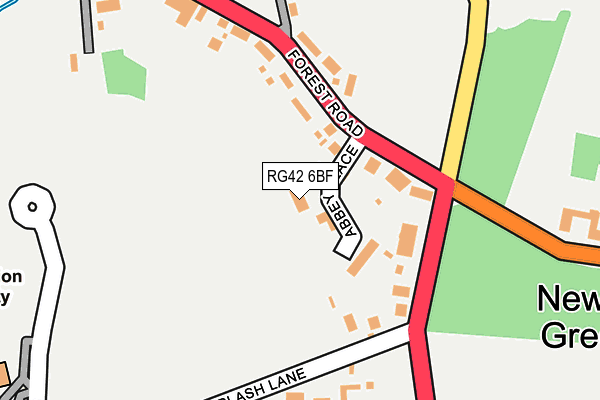 RG42 6BF map - OS OpenMap – Local (Ordnance Survey)