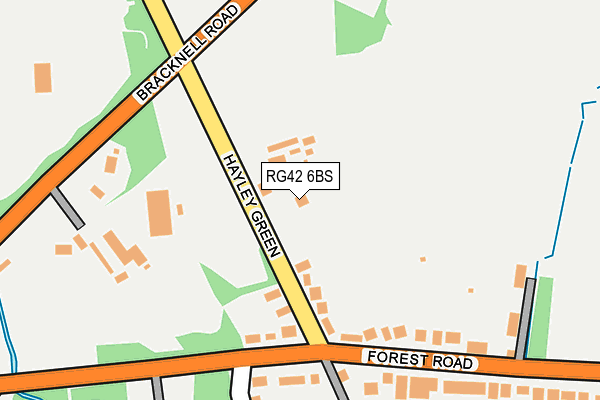 RG42 6BS map - OS OpenMap – Local (Ordnance Survey)