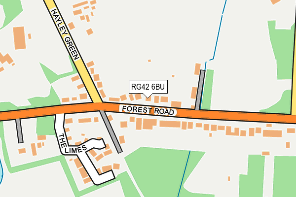 RG42 6BU map - OS OpenMap – Local (Ordnance Survey)