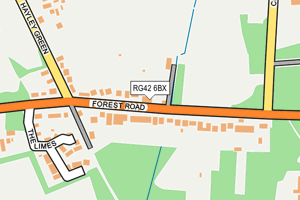 RG42 6BX map - OS OpenMap – Local (Ordnance Survey)